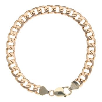 9ct Yellow Gold Curb Bracelet 9"