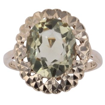 9ct Yellow Gold Peridot Fancy Ring
