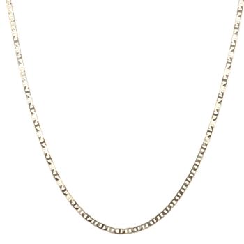 14ct Yellow Gold Flat Marine Figaro Chain 20"