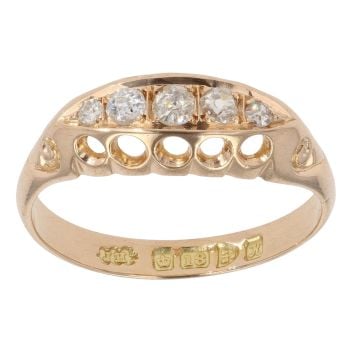 18ct Yellow Gold 0.20ct Five Stone Ring