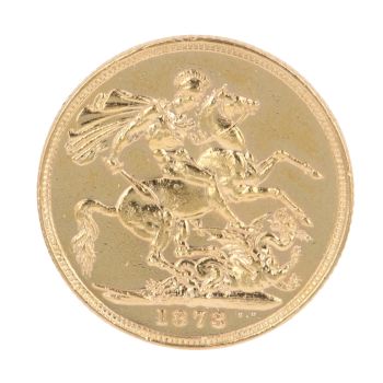 1873 Victoria Full Sovereign Coin