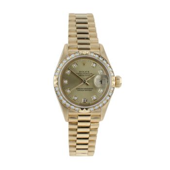 Rolex Custom Datejust Pre Owned Watch Ref 69178