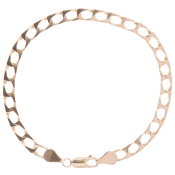 9ct Yellow Gold Square Curb Bracelet 7.5"
