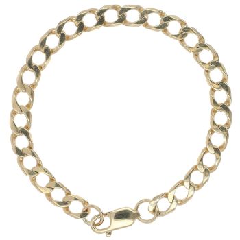 9ct Yellow Gold Curb Bracelet 8"