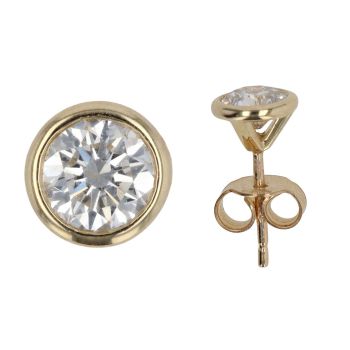 9ct Yellow Gold 1.50ct Brilliant Cut Lab Grown Diamond Solitaire Earrings