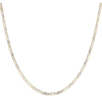 18ct Yellow And White Gold Fancy Chain 20"