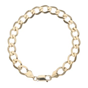 9ct Yellow Gold Curb Bracelet 7.5"