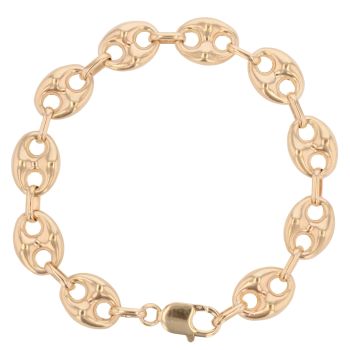 9ct Yellow Gold Button Bracelet 8"