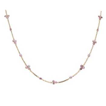 14ct Yellow Gold Amethyst Fancy Necklace 24"