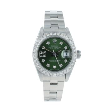 Rolex Custom Oyster Perpetual Date Pre Owned Watch Ref 69160
