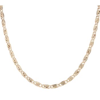 9ct Yellow Gold Swirl Link Chain 16"