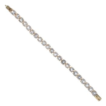 9ct Yellow Gold Cubic Zirconia Bracelet 7.5"