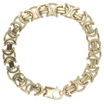 9ct Yellow Gold Byzantine Bracelet 9"