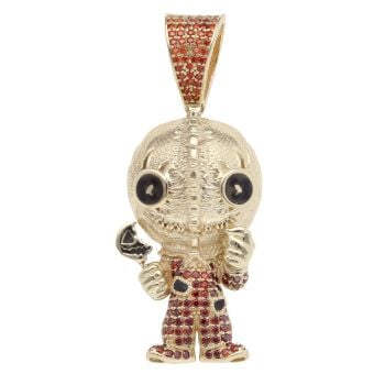 9ct Yellow Gold Orange Gemstone Sammy Figure Pendant