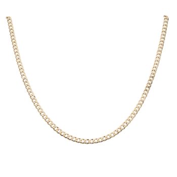 9ct Yellow Gold Curb Chain 22"