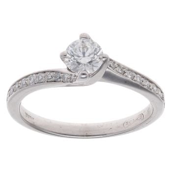 18ct White Gold 0.50ct Brilliant Cut Diamond Solitaire Ring