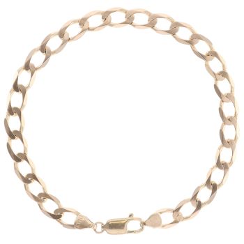 9ct Yellow Gold Curb Bracelet 8"