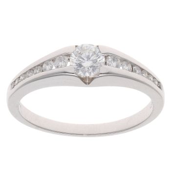 18ct White Gold 0.50ct Brilliant Cut Diamond Ring
