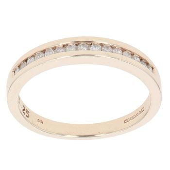 9ct Yellow Gold 0.25ct Diamond Half Eternity Ring