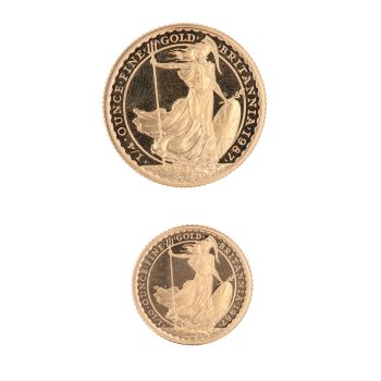 1987 UK Britannia Two Coin Set Proof Boxed