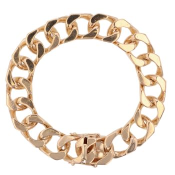 9ct Yellow Gold Curb Bracelet 9"