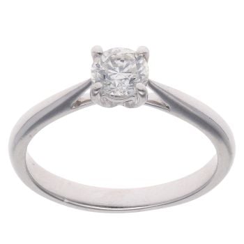 Platinum 0.35ct Brilliant Cut Diamond Solitaire Ring