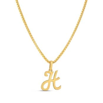 22ct Gold Initial H pendant