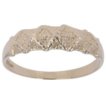 9ct Yellow Gold Patterned Signet Ring