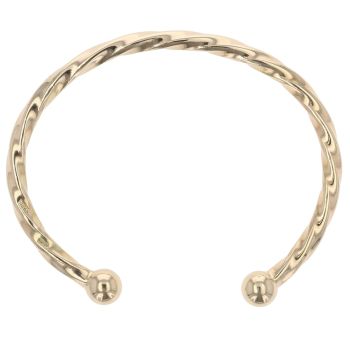 9ct Yellow Gold Twist Torque Bangle
