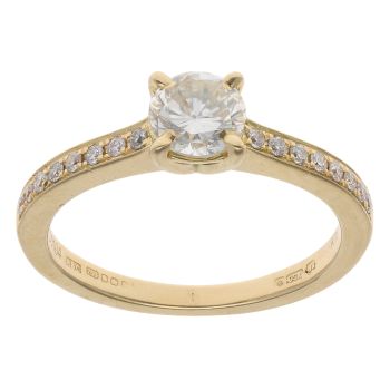 18ct Yellow Gold 0.60ct Brilliant Cut Diamond Solitaire Ring