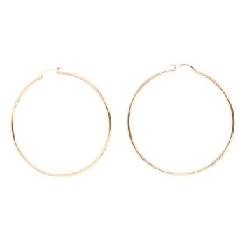 9ct Yellow Gold Plain Hoop Earrings