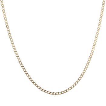 9ct Yellow Gold Curb Chain 18"