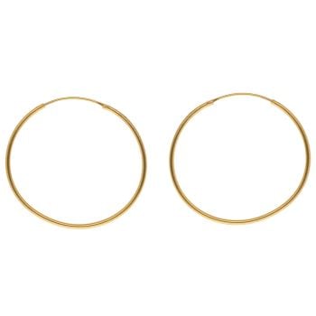 22ct Yellow Gold Plain Hoop Earrings