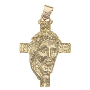 9ct Yellow Gold Jesus Pendant