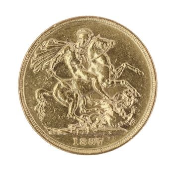 1887 Victoria Full Sovereign Coin