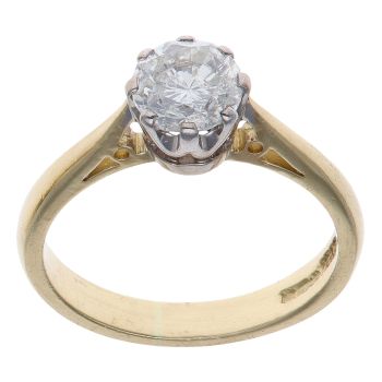 18ct Yellow Gold 1.00ct Brilliant Cut Diamond Solitaire Ring