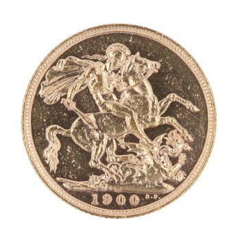 1900 Victoria Old Head Australia Full Sovereign Coin