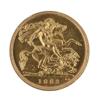 1982 Elizabeth II Half Sovereign Coin