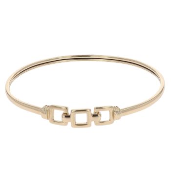 9ct Yellow Gold Buckle Hook Bangle