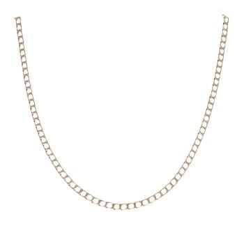 9ct Yellow Gold Square Curb Chain 18"
