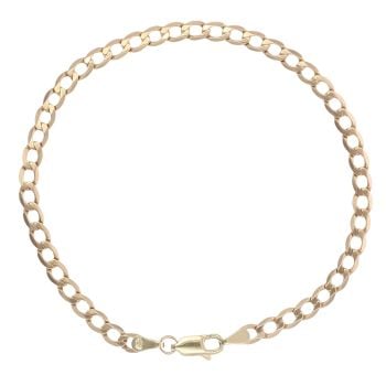 9ct Yellow Gold Curb Bracelet 7.5"