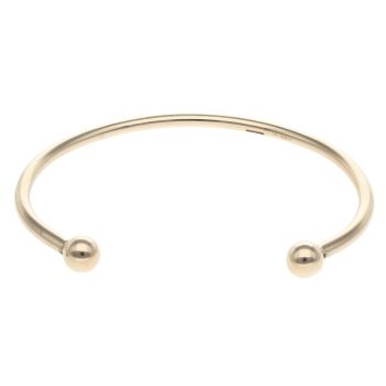 9ct Yellow Gold Plain Torque Bangle