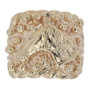 9ct Yellow Gold Five Row Horse Keeper Ring