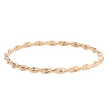 9ct Yellow Gold Twist Patterned Bangle