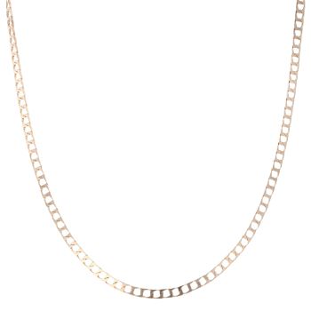 9ct Yellow Gold Square Curb Chain 18"