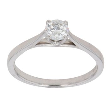 14ct White Gold 0.40ct Brilliant Cut Diamond Solitaire Ring