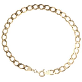 9ct Yellow Gold Curb Bracelet 8"