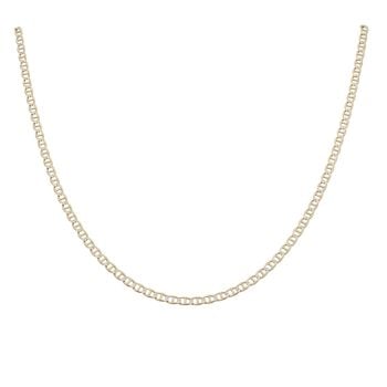 9ct Yellow and White Gold Diamond Cut Anchor Chain 18"