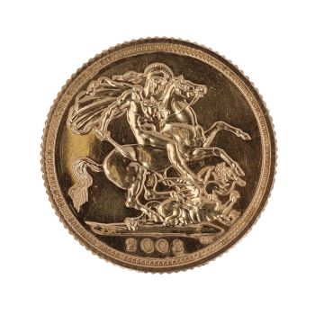 2003 Elizabeth II Fourth Portrait UK Half Sovereign Coin