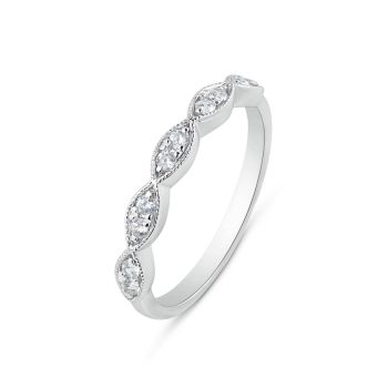 9ct White Gold 0.15ct Natural Diamond Eternity Ring